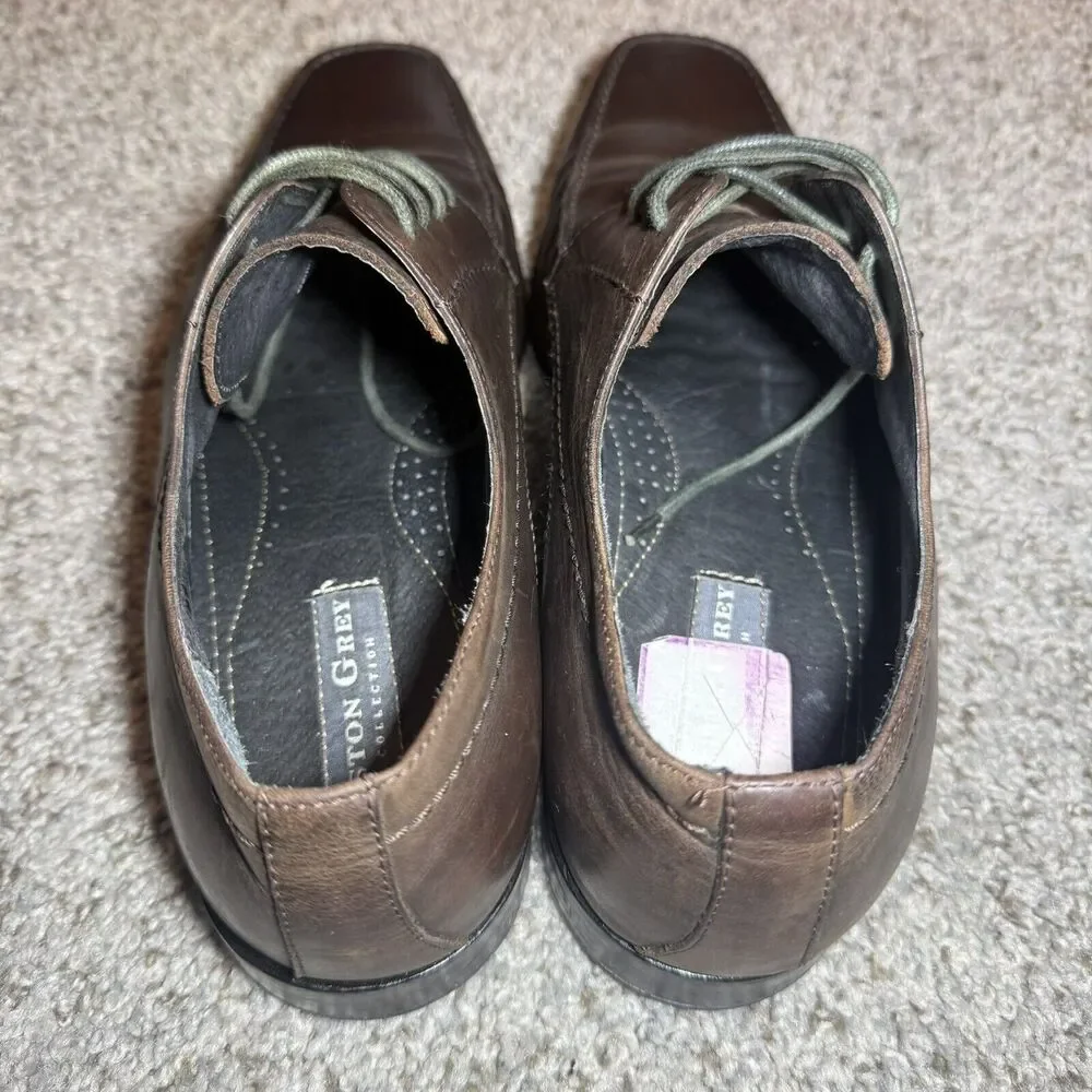Aston Grey Collection Ethan * Men's Size 11 * Brown Leather Oxford Shoes * #9109